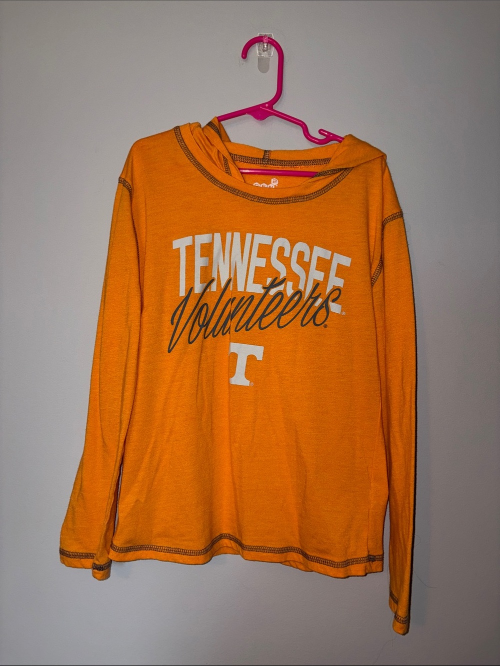 Tennessee Volunteers Orange Long Sleeve Hooded Tee Youth Small